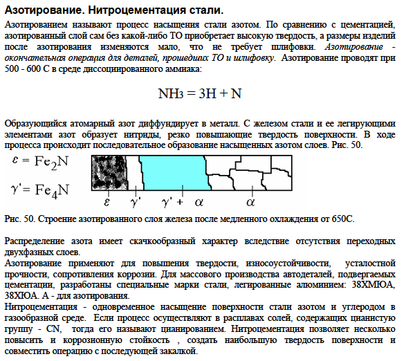 Цементация твердость