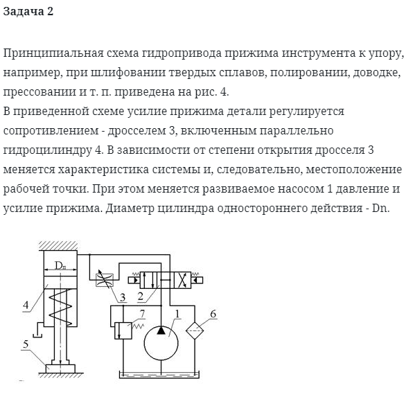 Объемное регулирование гидропривода схема