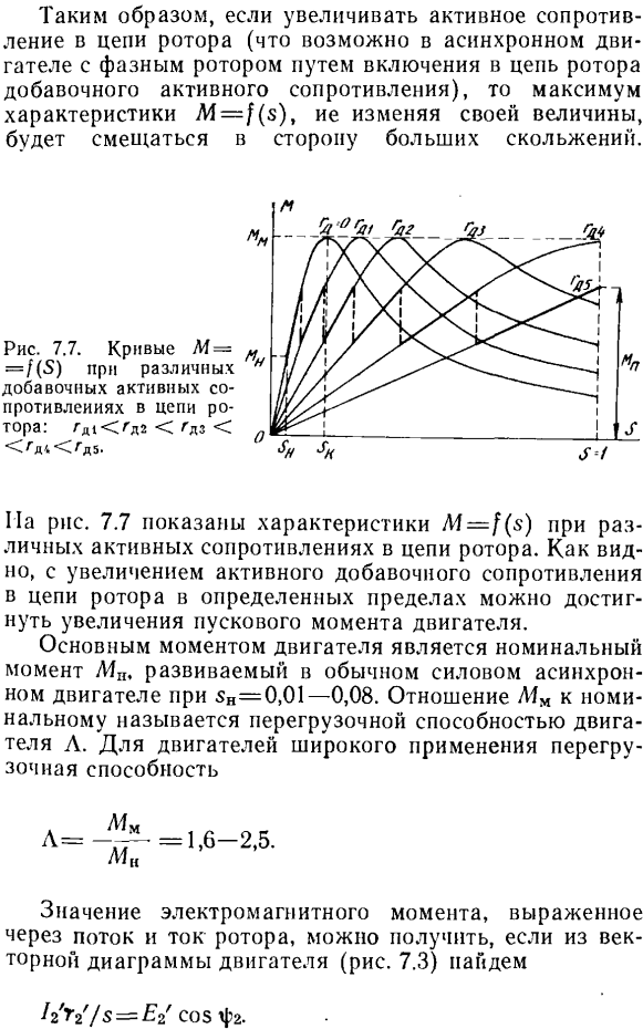 Момент синхронного двигателя