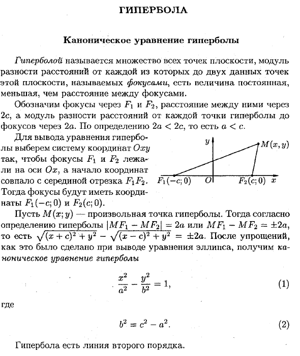 Как рисовать гиперболу по каноническому уравнению