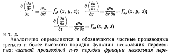 Частные производные