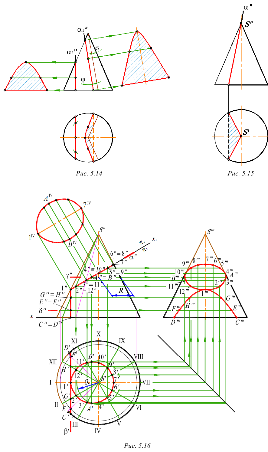 Начертательная геометрия задачи с решением