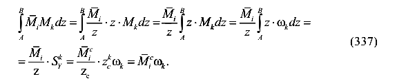 Вычисление интеграла Мора способом Верещагина