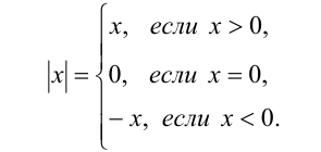 Модуль действительного числа, его график и свойства