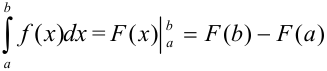 Применение формулы Ньютона-Лейбница