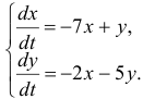 Решение систем дифференциальных уравнений с помощью характеристического уравнения
