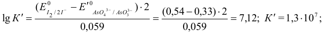 Расчет константы равновесия по стандартным и формальным потенциалам с примерами решения