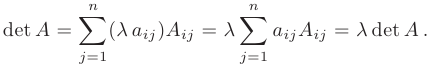 Определитель матрицы в математике