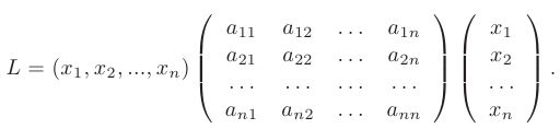 Квадратичные формы в матричной записи