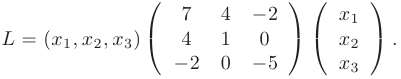 Квадратичные формы в матричной записи
