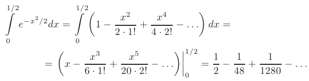 Вычисление определенных интегралов при помощи степенных рядов