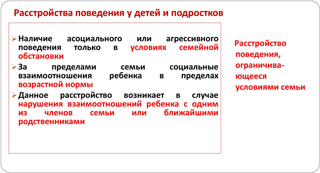 Нарушения поведенческой сферы