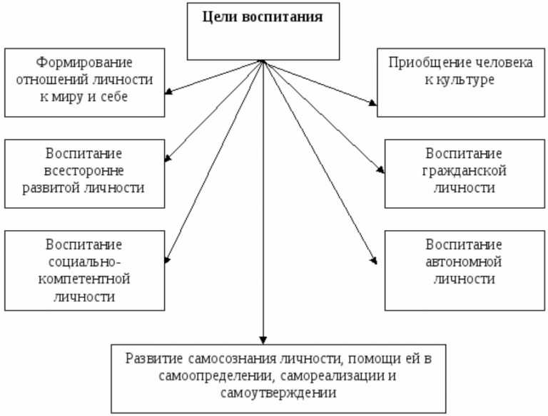 Содержание воспитания схема