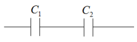 Два одинаковых плоских воздушных конденсатора емкостью C  100 пФ каждый соединены в батарею последовательно. Определить, на сколько изменится емкость С батареи, если пространство между пластинами одного из конденсаторов заполнить парафином. 