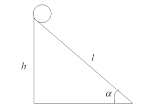 Шар, радиус которого равен r , скатывается по наклонному желобу и описывает окружность в вертикальной плоскости («мертвую петлю») радиусом R . Пренебрегая трением качения и сопротивления воздуха, найдите наименьшую начальную высоту / h центра масс шара над центром петли, при которой это возможно. 