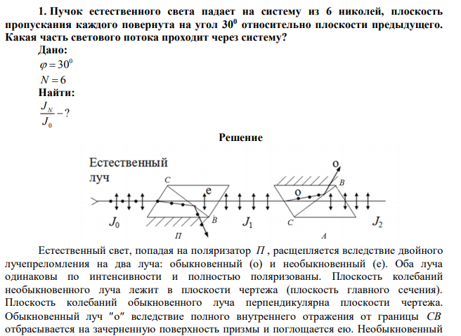 Естественный свет падает