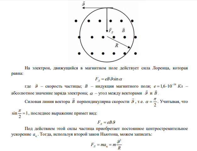 Определить частоту v вращения электрона по круговой орбите в магнитном поле, индукция которого равна B =0,2 Тл.