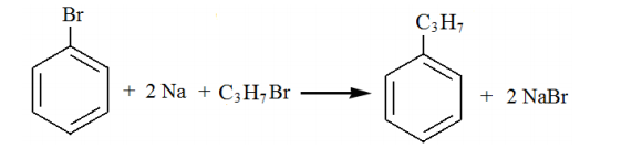  Исходя из бромбензола и других необходимых реагентов, получите пропилбензол и метилбензол. 