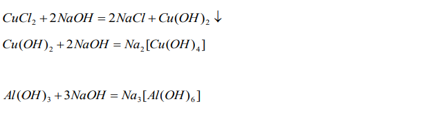 К растворам каждого из веществ: H2S, CuCl2, Al(OH)3, HCl прибавили избыток гидроксида натрия. Напишите молекулярные и ионно-молекулярные уравнения соответствующих реакций. 