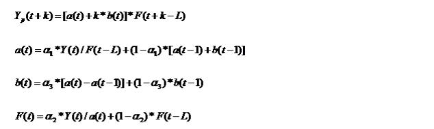 Приведены поквартальные данные об объеме продаж сырой нефти в условных единицах за 4 года (всего 16 кварталов). Задание: 1) Построить адаптивную мультипликативную модель Хольта-Уинтерса с учетом сезонного фактора, приняв параметры сглаживания α1=0,3; α2=0,6; α3=0,3. 2) Оценить адекватность построенной модели на основе исследования: · Случайности остаточной компоненты · Независимости уровней ряда остатков по d-критерию (критические значения d1 = 1,10 и d2 = 1,37) и по первому коэффициенту автокорреляции при критическом значении r1=0,32. · Нормальности распределения ряда остатков по критерию RS c критическими значениями от 3 до 4,21 3) Оценить точность построенной модели 4) Построить точечный прогноз на 4 шага вперед, т. е. на 1 год 5) Построить график, на котором должны быть отражены фактические, расчетные и прогнозные значения. Исходные данные Квартал Вариант 1 Вариант 2 Вариант 3 Вариант 4 Вариант 5 Вариант 6 1 35 34 38 36 38 64 2 38 40 42 39 43 62 3 45 47 49 48 49 69 4 30 32 33 31 36 56 5 33 36 36 34 38 59 6 42 44 46 43 46 66 7 51 53 56 51 55 75 8 32 33 35 30 37 58 9 36 38 39 36 41 62 10 46 48 50 47 52 71 11 54 57 59 54 61 80 12 35 36 37 35 38 58 13 41 43 44 41 46 66 14 50 52 54 50 56 75 15 60 62 64 59 65 84 16 38 39 41 47 53 72 