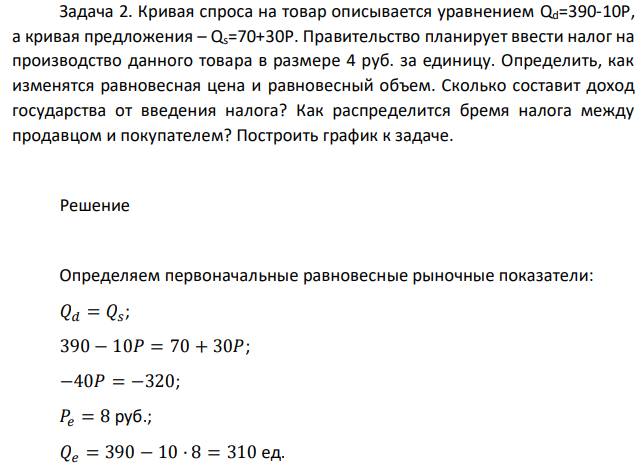 Спрос описывается уравнением