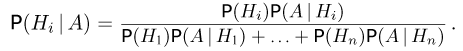 Формула полной вероятности формула Байеса