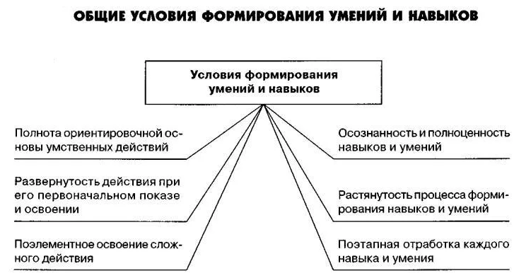 Основы формирования умений. Механизмы формирования умений и навыков схема. Умения и навыки. Этапы формирования навыка.. Схема этапов формирования умений. Условия формирования навыка в психологии.