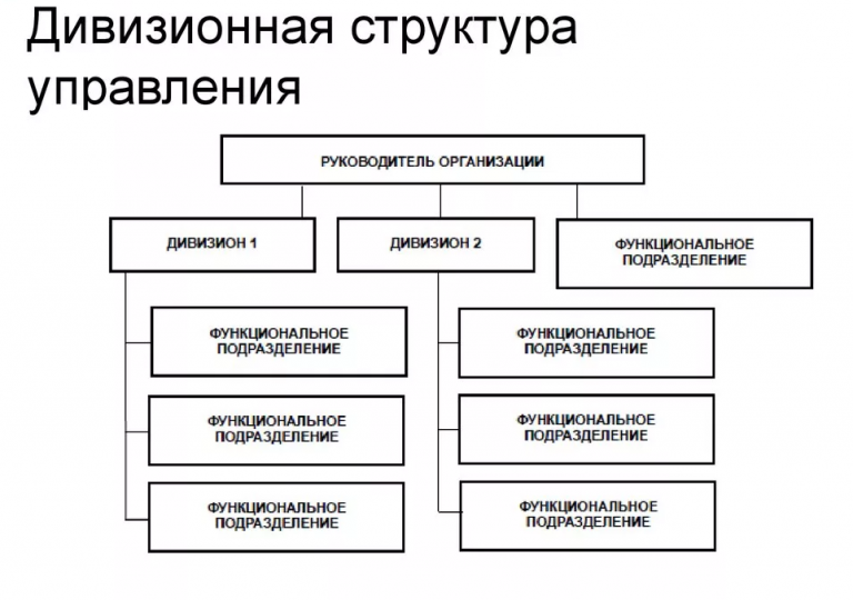 Дивизиональная структура схема