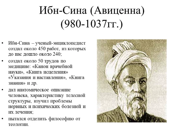 Ибн сина (Авиценна), средневековый персидский учёный, философ и врач, представитель восточного аристотелизма