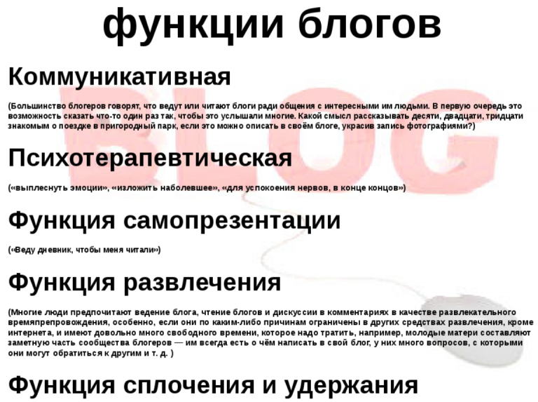 Функции блога. Функции Блоггера. Основные функции блогов. Основные возможности блога.