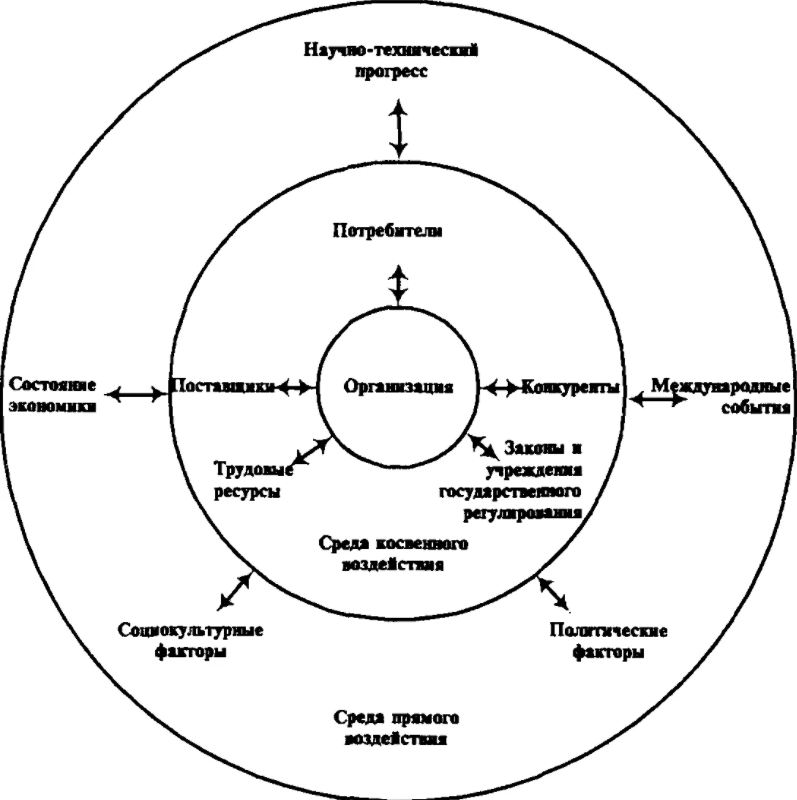 Роль внутренней и внешней среды в функционировании и развитии организации - Ключевые элементы прямого влияния внешней среды организации